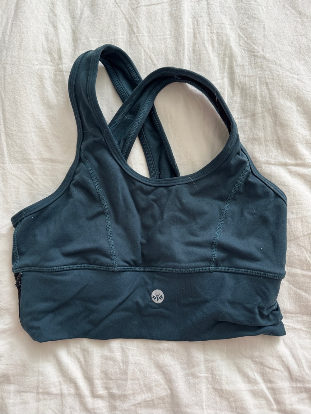 Senita Athletics Forest Green Crossback Sports Bra